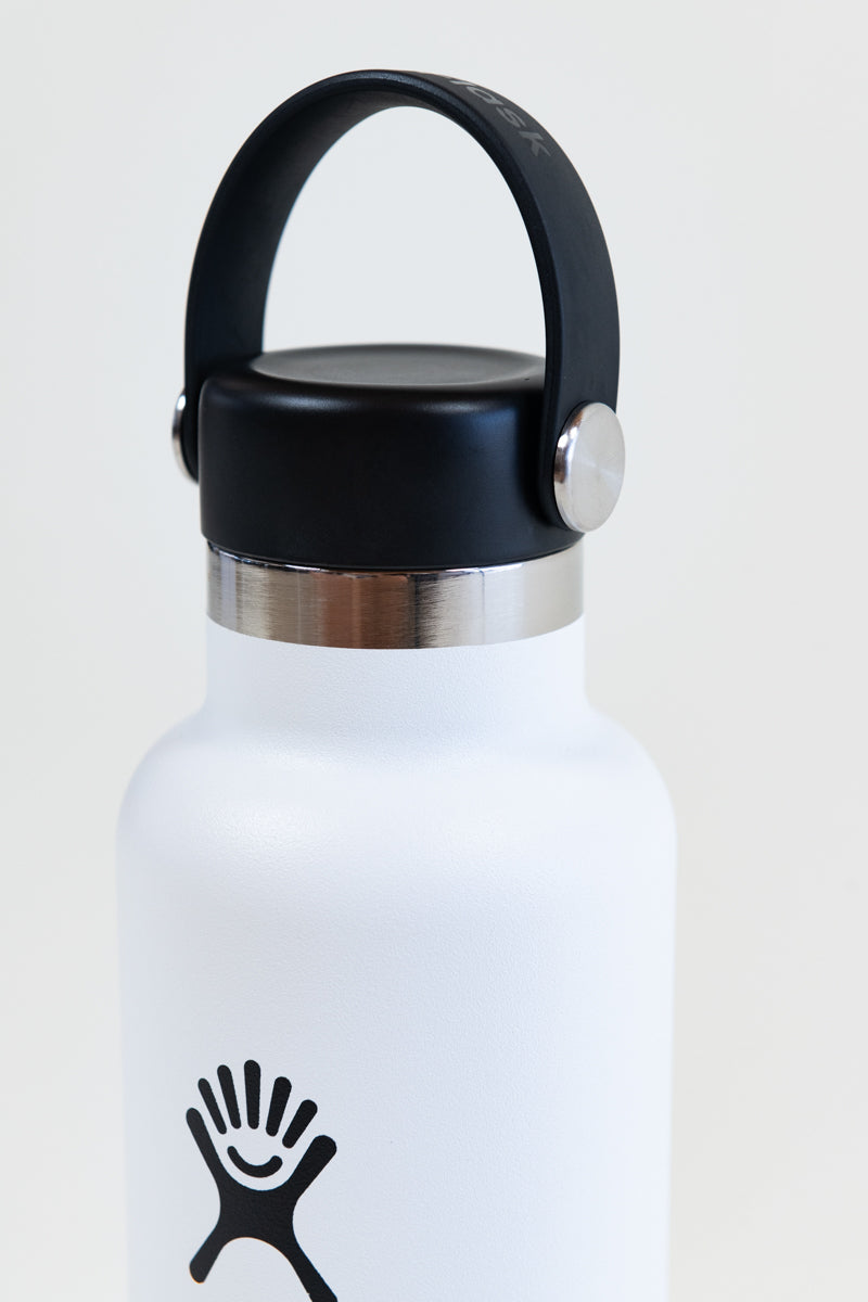 White hydro flask clearance with black boot