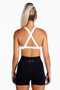 Kikiva Infinity Cross Back Crop- White