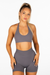 Kikiva Signature Halter Crop- Charcoal