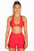 Kikiva Infinity Cross Back Crop- Red