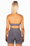 Kikiva Signature Halter Crop- Charcoal