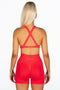 Kikiva Infinity Cross Back Crop- Red