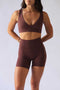 HyperLuxe Contour Sports Bra- Coffee