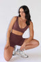 HyperLuxe Contour Sports Bra- Coffee