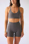 HyperLuxe Balance Sports Bra- Pebble Grey