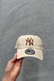 New Era NY Cap- Cream Denim