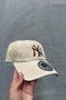 New Era NY Cap- Cream Denim