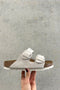 Birkenstock Arizona SFB Suede leather Sandal- Antique White