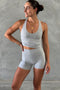 HyperLuxe Contour Tank- Grey Marle