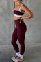 HyperLuxe Shape Full Length Legging- Burgundy