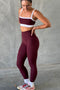 HyperLuxe Shape Full Length Legging- Burgundy