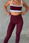 HyperLuxe Shape Full Length Legging- Burgundy