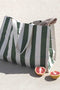 Sunny Life Carry All Beach Bag- The Vacay Olive Stripe