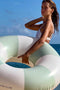 Sunny Life Tube Pool Ring- The Vacay Soft Olive Stripe