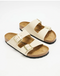 Birkenstock Arizona Nubuck Leather Sandal Regular- Ecru