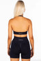 Kikiva Signature Halter Crop- Black