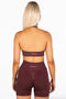 Kikiva Signature Halter Crop- Burgundy