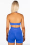 Kikiva Signature Halter Crop- Cobalt