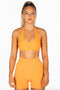 Kikiva Signature Halter Crop- Neon Orange