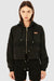 PE Nation Cropped Man Down Jacket (badge logo)- Black