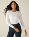 Beyond Yoga Featherweight Your Fit Long Sleeve Top- Cloud White