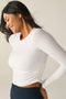 Beyond Yoga Featherweight Your Fit Long Sleeve Top- Cloud White