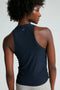 Beyond Yoga Featherweight Your Fit Shirred Tank- Nocturnal Navy