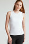 Beyond Yoga Featherweight Your Fit Shirred Tank- Cloud White