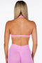 Kikiva Dynamic Halter Twist Crop- Candy Pink