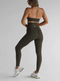 Leelo Active Full Length Legging Extra High- Khaki