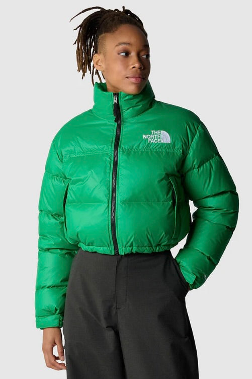 Green north face jacket ladies best sale