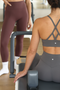 HyperLuxe Balance Sports Bra- Pebble Grey