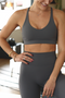 HyperLuxe Balance Sports Bra- Pebble Grey