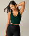 Beyond Yoga Good Day Cropped Tank- Dark Green Heather