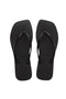 Havaianas Slim Square Thong- Solid Black