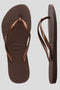 Havaianas Slim Thong- Metallic Dark Brown