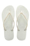 Havaianas Slim Thong- Metallic White