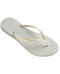 Havaianas Slim Thong- Metallic White