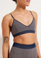 Nimble Mindful Knit Bralette- Navy/ Taupe