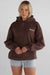 Leelo Active V3 Pilates Collection Boyfriend Hoodie- Dark Chocolate