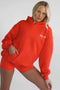 Leelo Active V3 Pilates Collection Boyfriend Hoodie- Tangelo