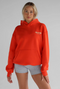 Leelo Active V3 Pilates Collection Boyfriend Hoodie- Tangelo