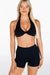 Kikiva Dynamic Halter Twist Crop- Black