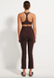 Nimble In Motion Cropped Flare Pant- Chocolate