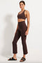 Nimble In Motion Cropped Flare Pant- Chocolate