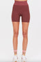 The Upside Ribbed Seamless 5IN Spin Short- Brown