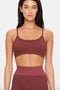 The Upside Ribbed Seamless Ballet Bra- Brown