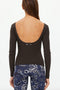 The Upside Tyra Scoopback Long Sleeve Top- Licorice