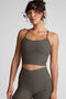 Beyond Yoga Spacedye Slim Racerback Cropped Tank- True Gray heather