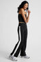 Beyond Yoga Spacedye Line Up Wide Leg Pant- Darkest Night/ White